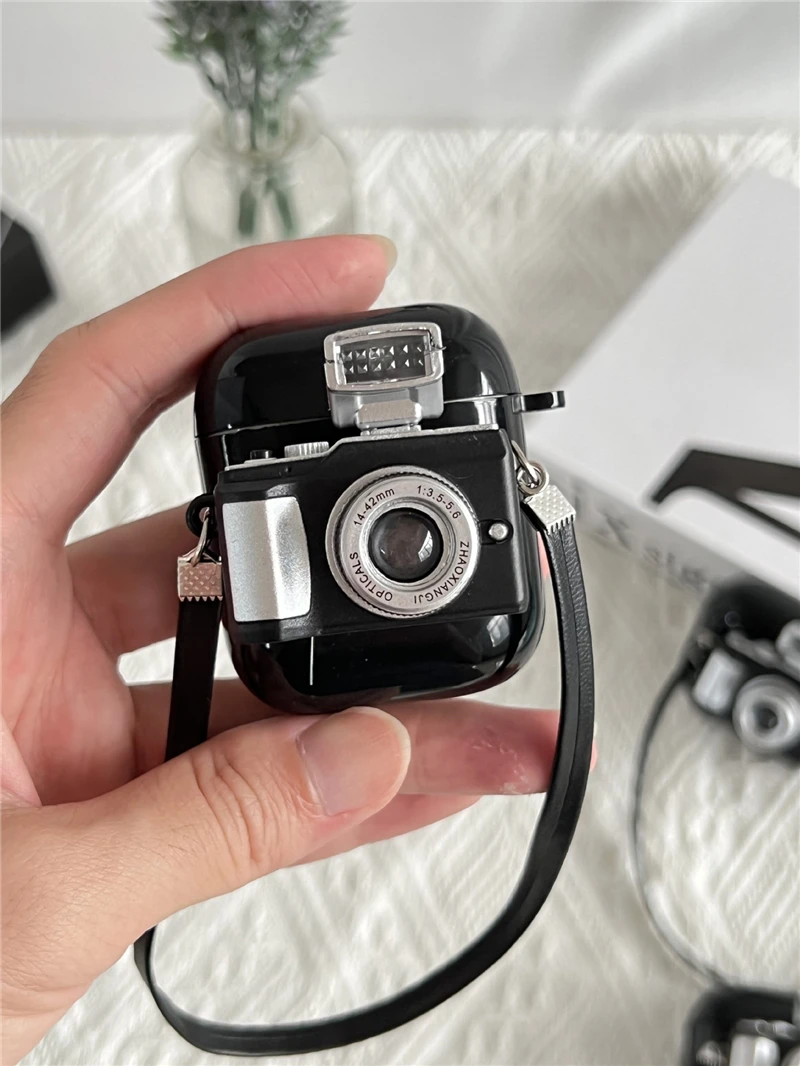 Soft Silicone Earphone Case with Strap and Protective Camera Cover