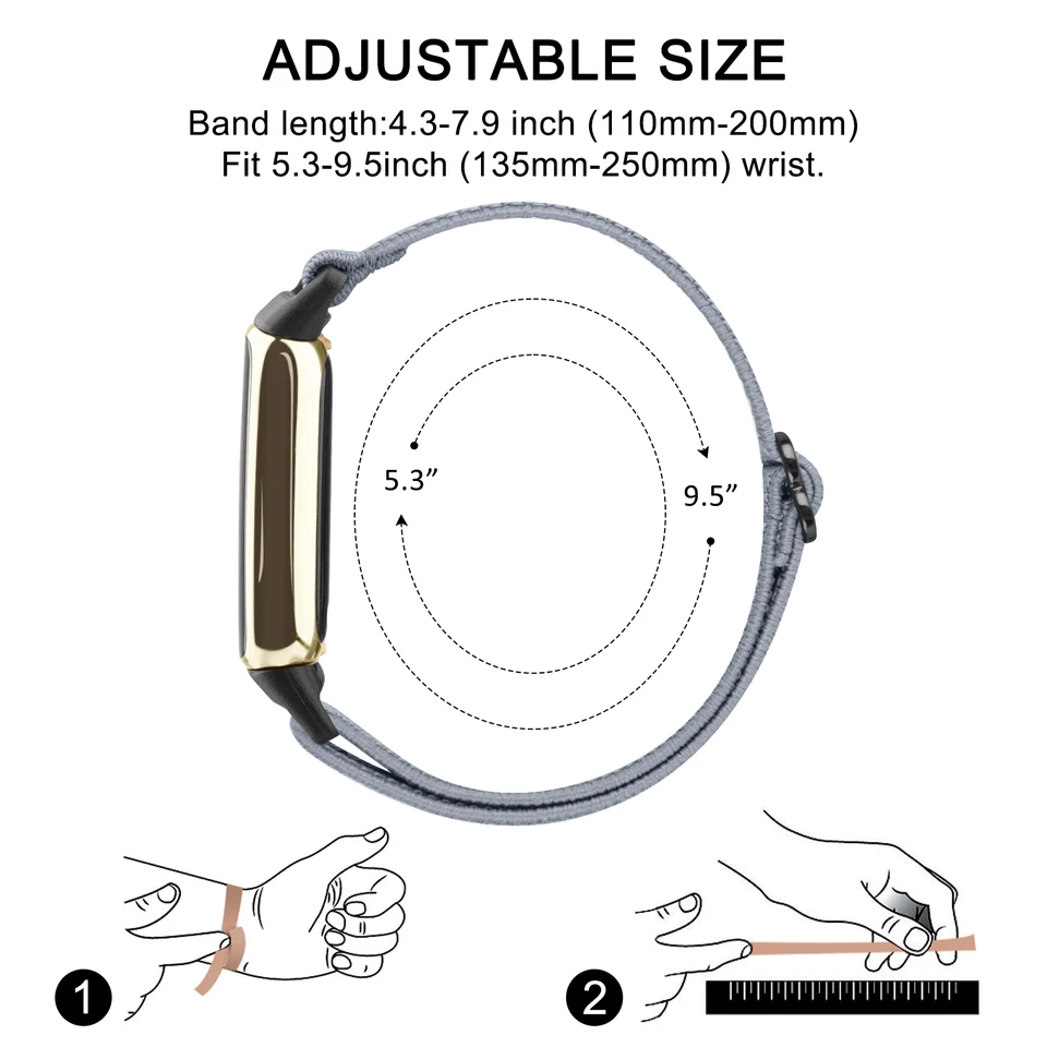 Pulseira Elástica Tobfit Fitbit Luxe - Nylon Confortável - Tamanho Único