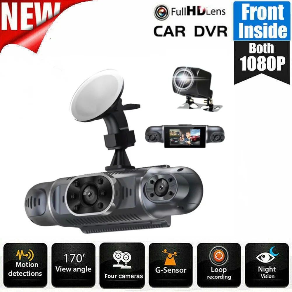 

Car Dash Cam 4 Channel Driving Camera FHD 1080P Front Left Right Rear with WiFi Night Vision Loop Recording 24H Parking Monitor