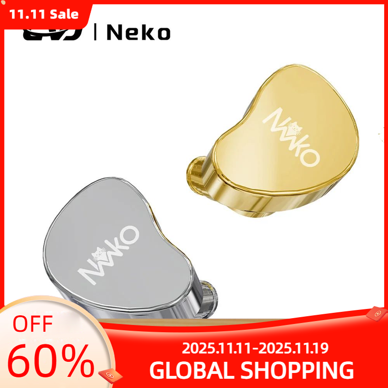 CVJ NEKO In-Ear Dynamic Wired HiFi Earphones Vacuum Plated Laser Engraving 3.5mm Single Ended 4.4mm Balanced Plug