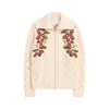 NIGO LP Women's Spring And Autumn Lapel Floral Embroidery Long Sleeve Solid Color Knit Cardigan #nigo61528 1