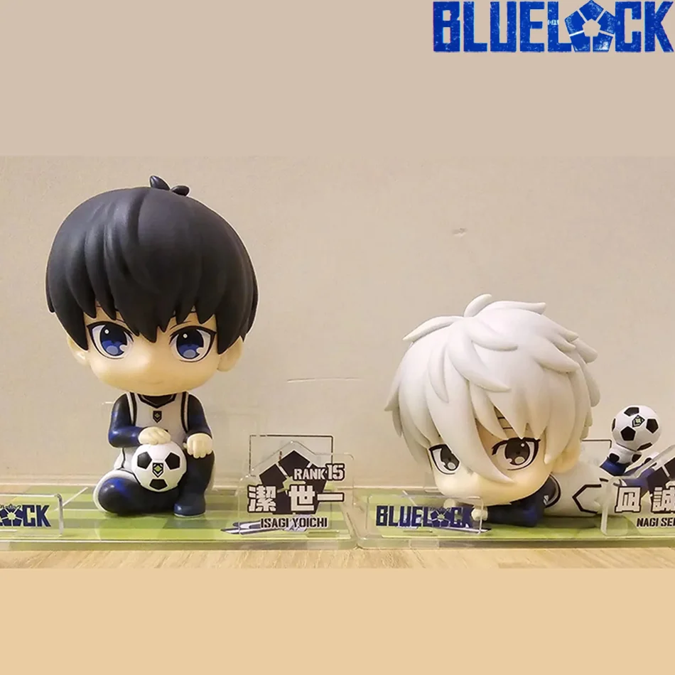 Blue Lock Anime Action Figures - Isagi Yoichi & Nagi Seishiro Q Version PVC Collectible Figurines