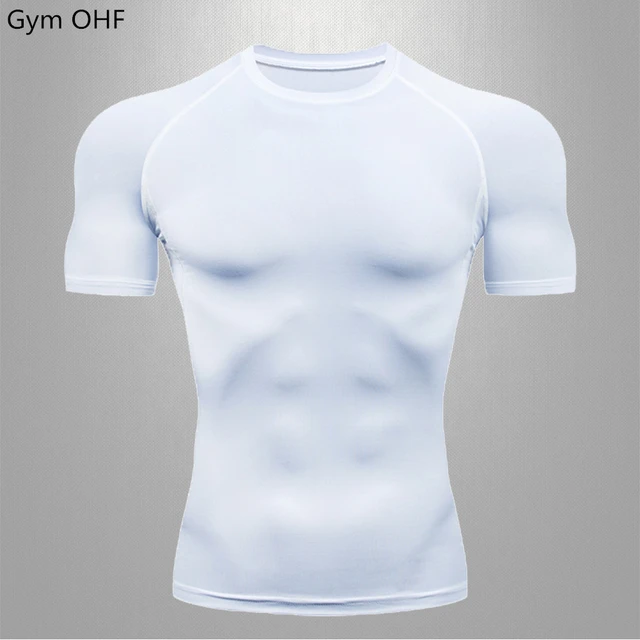 Men's Short Sleeve Gym T-shirts Fitness Compression Tight Quick Dry Soccer  Jersey Sportswear Running Sport T shirt Breathable - AliExpress