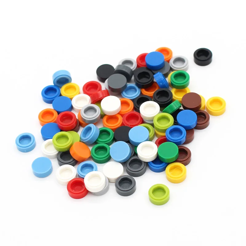 

200pcs MOC 98138 Brick Tile Round1X1Building Block Education Toys DIY Gifts Accessory Compatible with All Brands Building Block