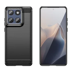 Carbon Fiber Soft Phone Case - Sleek Protective Cover for Moto Edge 20 Pro (Black)