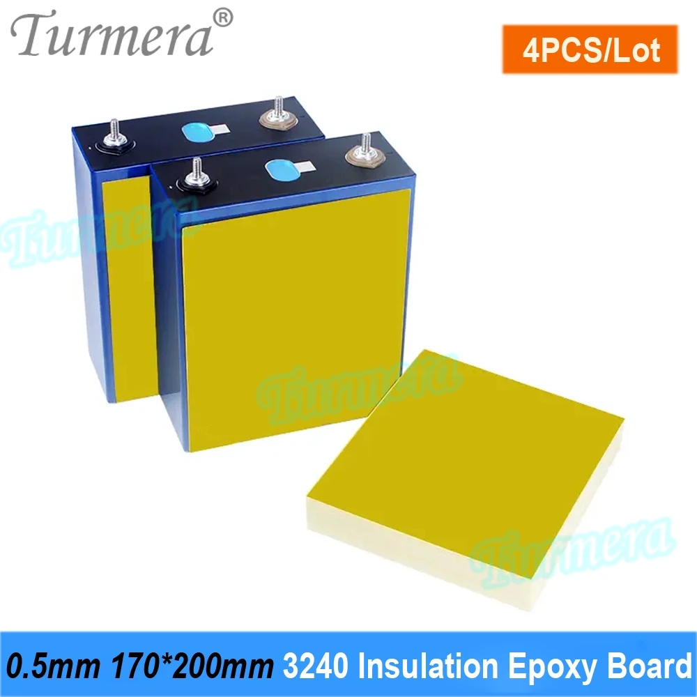 

Turmera 4Pieces 0.5mm Thickness 170*200mm 3240 Insulation Epoxy Board Use in 3.2V 280Ah 305Ah 320Ah 12V Lifepo4 Battery Pack Diy