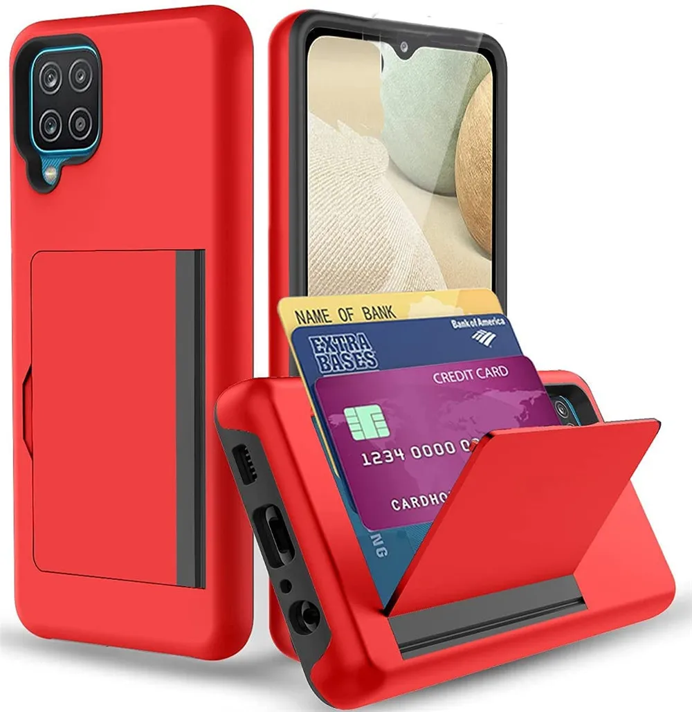 For Samsung Galaxy A12 Case Wallet Credit Card Holder ID Slot