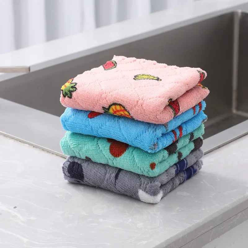 6 Panni Per Piatti In Microfibra - 3 Colori (Blu, Giallo, Rosa) - Strofinacci Da Cucina Assorbenti E Riutilizzabili Con Corda Per Appendere - 3
