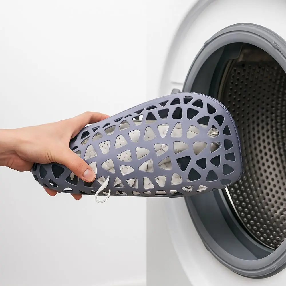 Description Picture 5 of item2Pcs Silicone Shoe Washing Machine Bag Anti-Deformation Reusable Shoes Laundry Bags Easy to Clean Shoe Storage Bag Sneaker