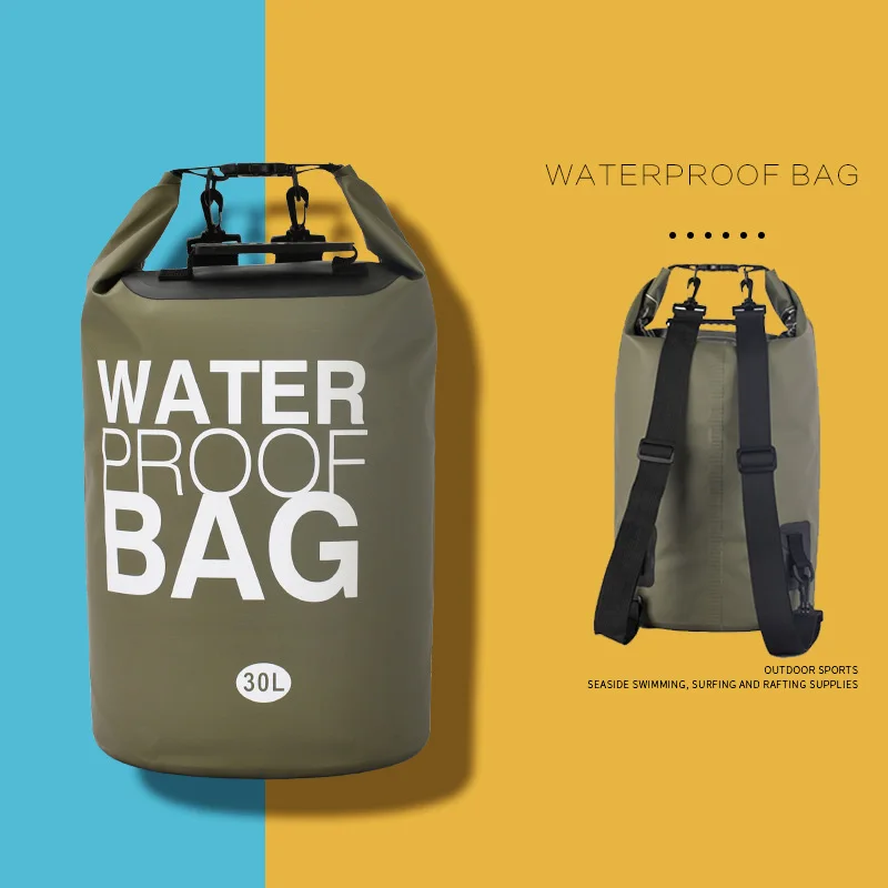 Dry Bag Set 30L Outdoor Waterproof Dry Sack Storage Bag with two adjustable 