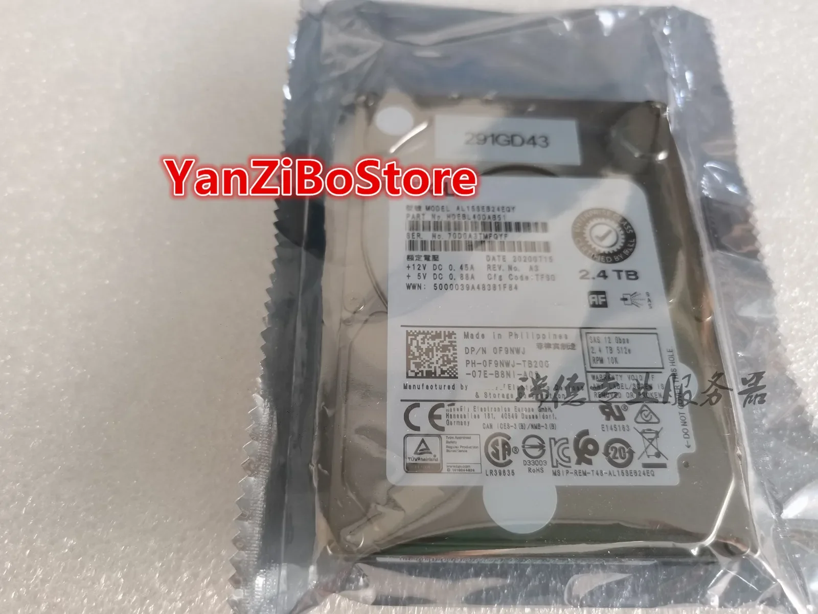 0F9NWJ-F9NWJ-2-4T-2-5-10K-12GB-SAS-Al15SEB24EQY-original-new-factory ...