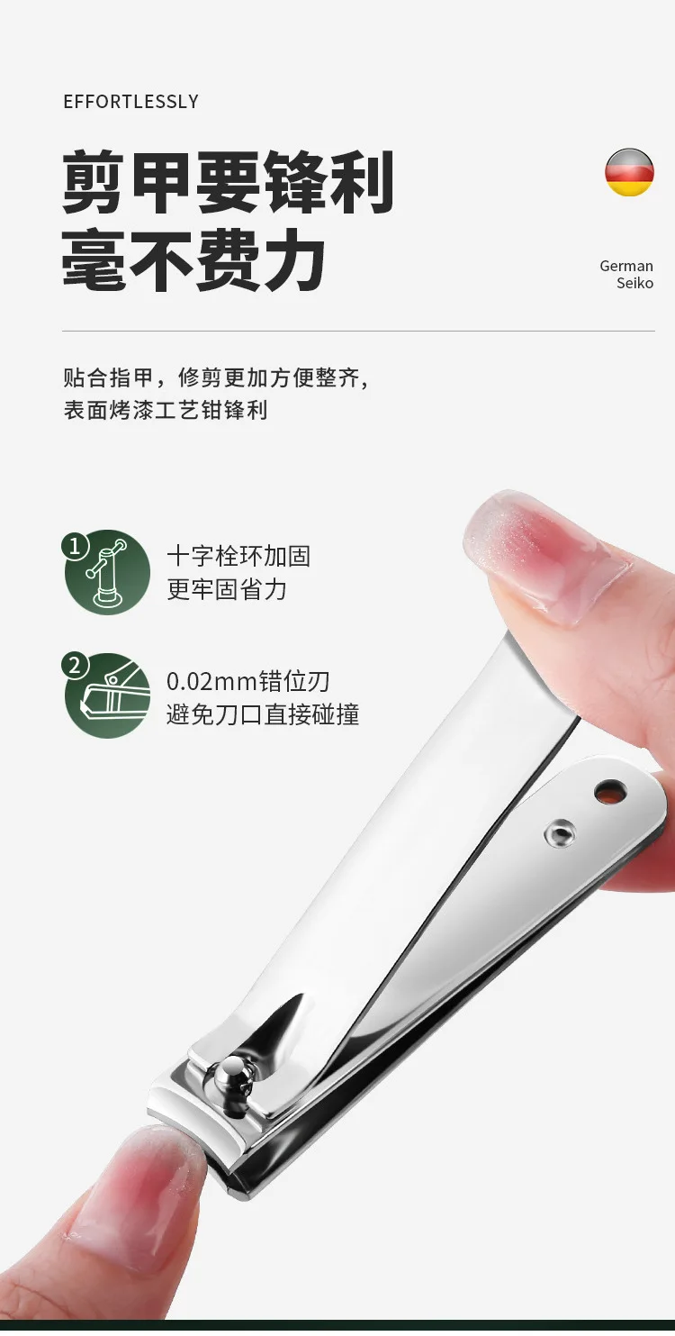 Professional 4-piece nail care tool set, stainless steel manicure and pedicure set, nail scissors set with travel box.