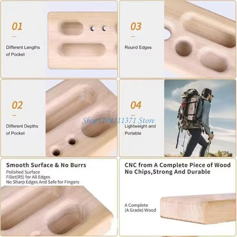 【Stylish】 Fingerboard Training Board Hangboards Rock Climbing Handmade for Beginners and Advanced Climbers