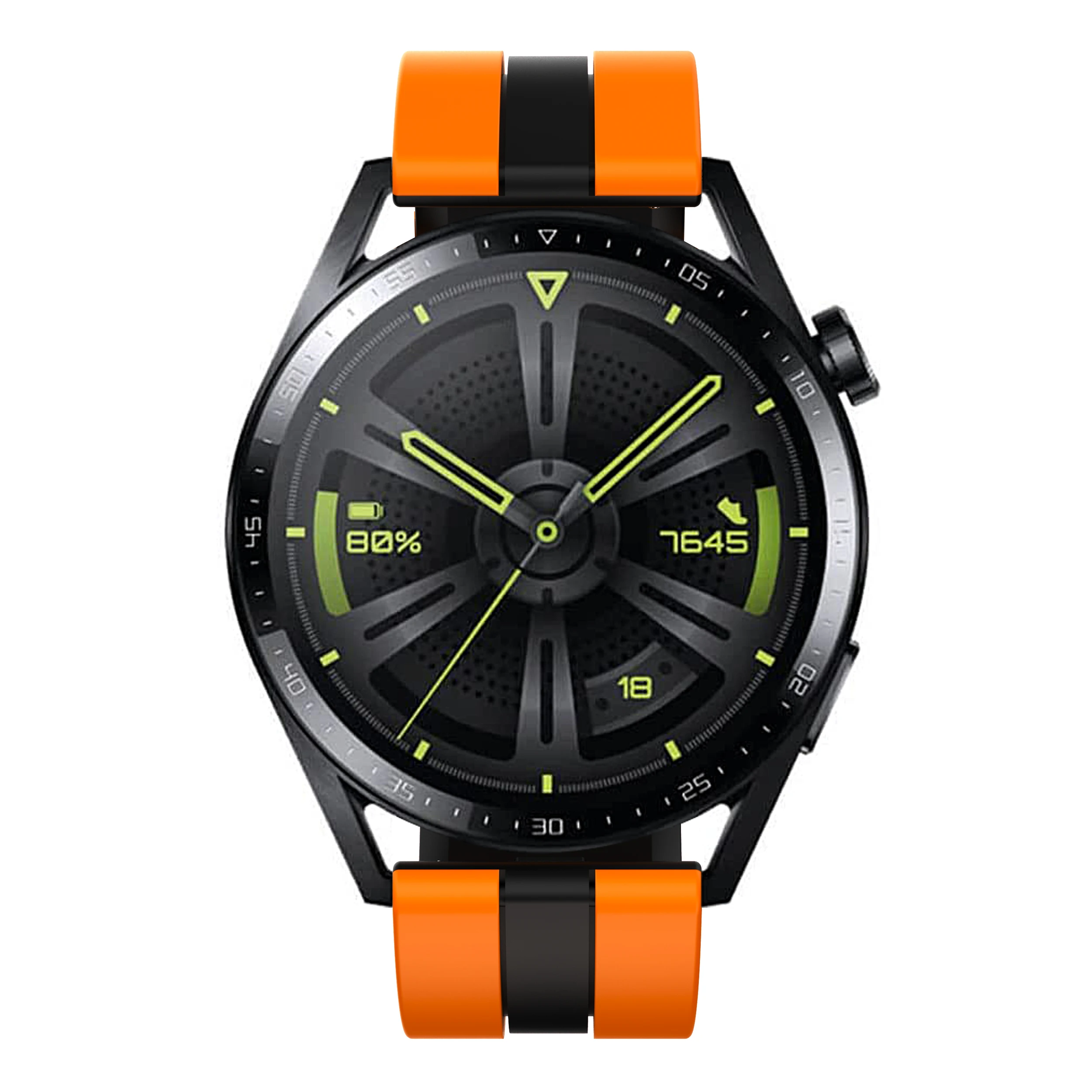 22mm Orange and Black Dual-Tone Straps for HUAWEI GT4 46mm 22mm Orange and Black Dual-Tone Straps for HUAWEI GT4 46mm