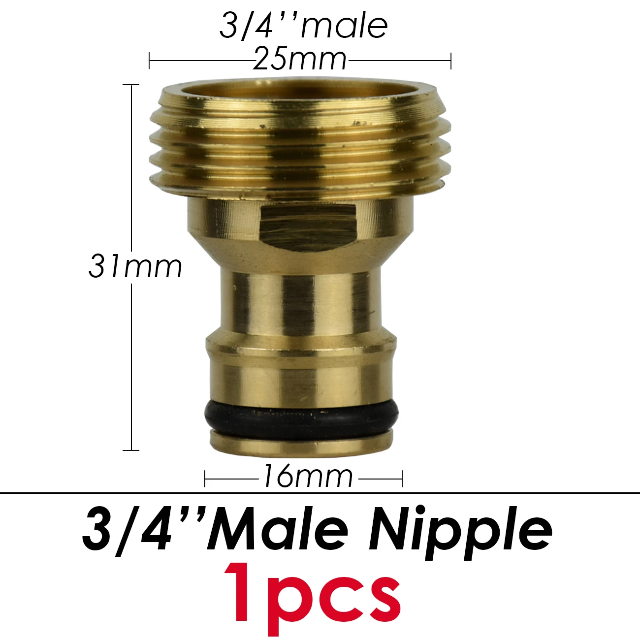1/2 "3/4" 1 "Gewinde Messing Schnellkupplung Garten Bewässerung Adapter Tropf Bewässerung Kupfer Schlauch Schnellkupplung Armaturen 1 stücke – Detail 2