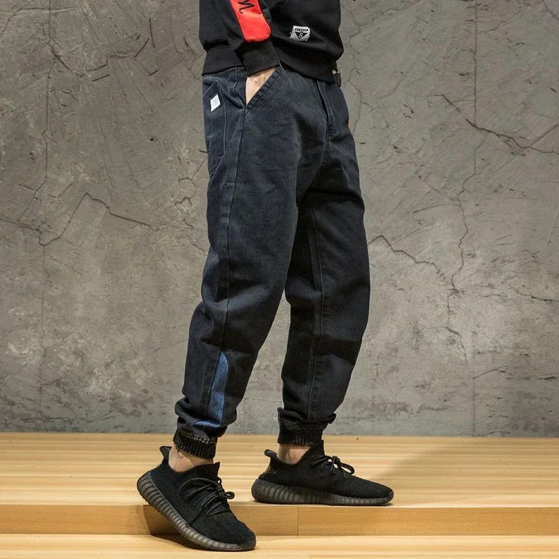 thumbnail image 1 of Pantalones vaqueros elásticos recortados para hombre, pantalones vaqueros elásticos para hombre, pantalones negros de gran tamaño, estilo coreano, ajuste regular, los más baratos, casuales, largos, 1 of 5