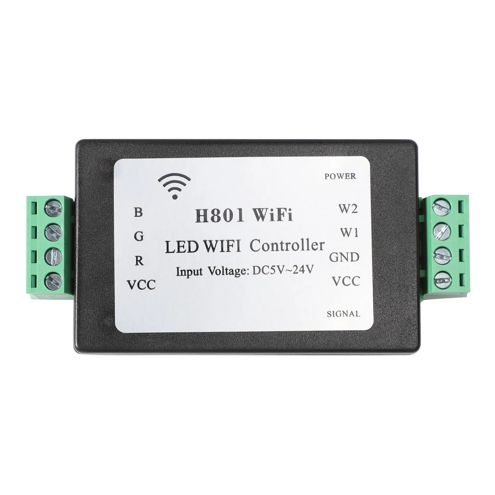 

H801 RGBW LED WIFI Controller LED RGB Controller DC5-24V Input for 5050 2835 3528 SMD LED Strip Light Tape Ribbon