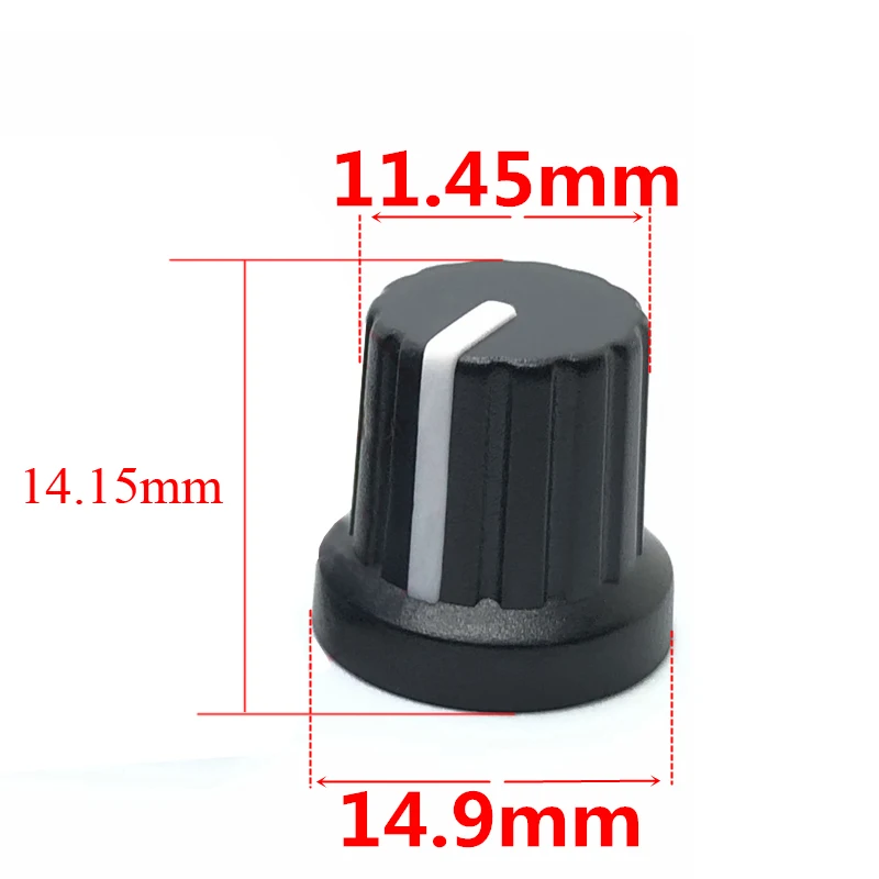 inserção superior branco preto plástico rádio potenciômetro