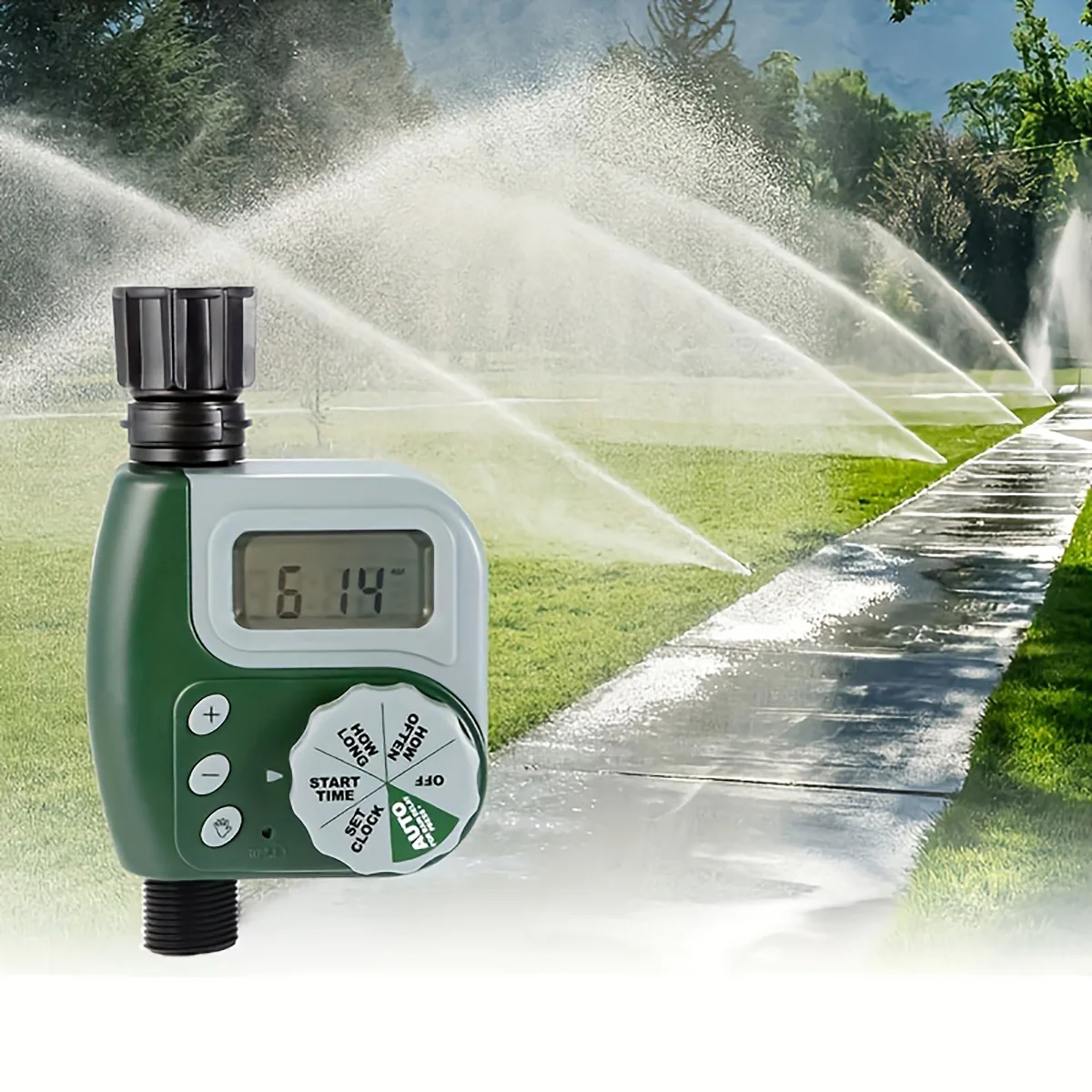 스프링클러 타이머 디지털 관개 타이머, 정원 호스용, 비 지연, 수동 자동 급수 시스템, 잔디용 호스 타이머 