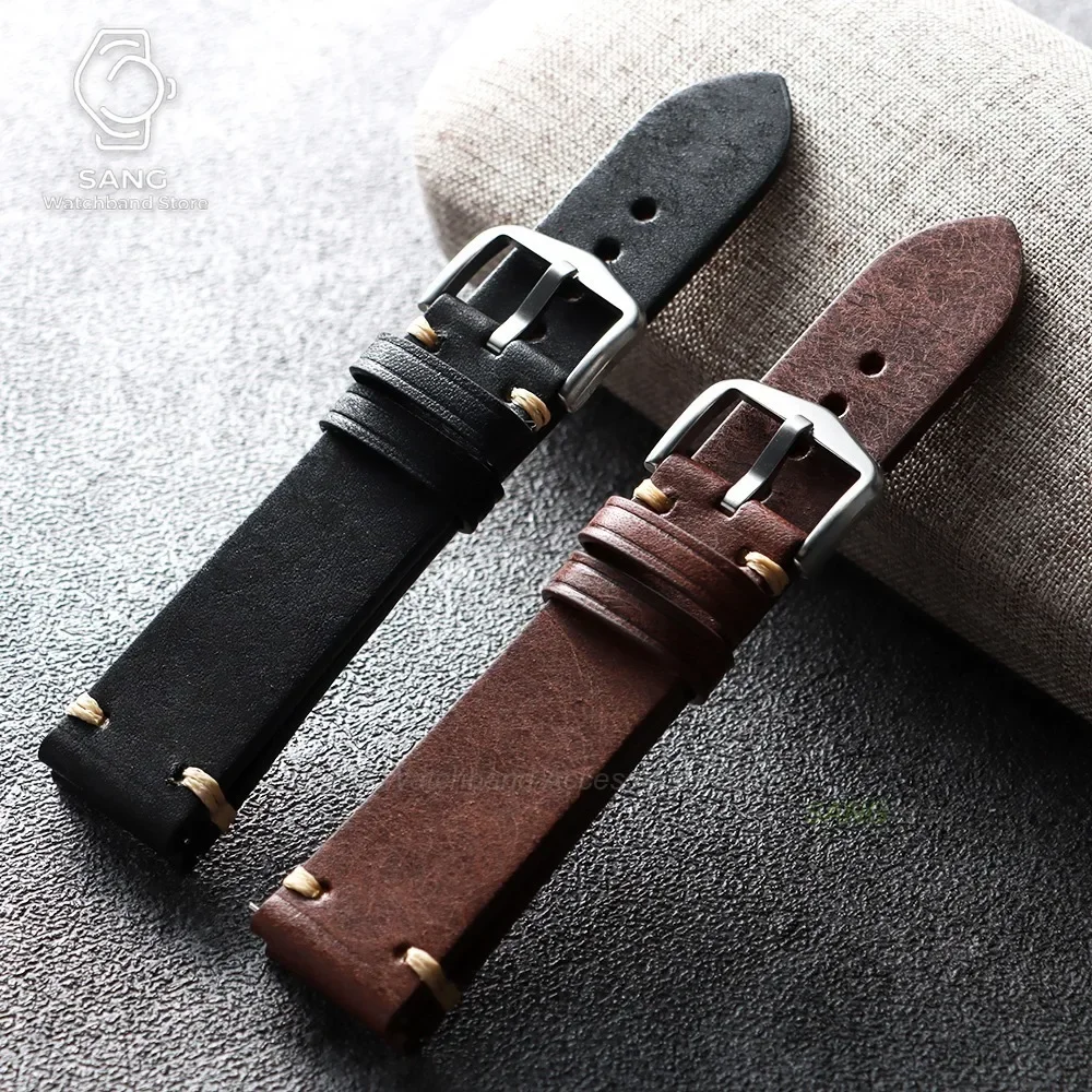Vintage Leather Quick Release Watch Strap – Universal Replacement Bracelet