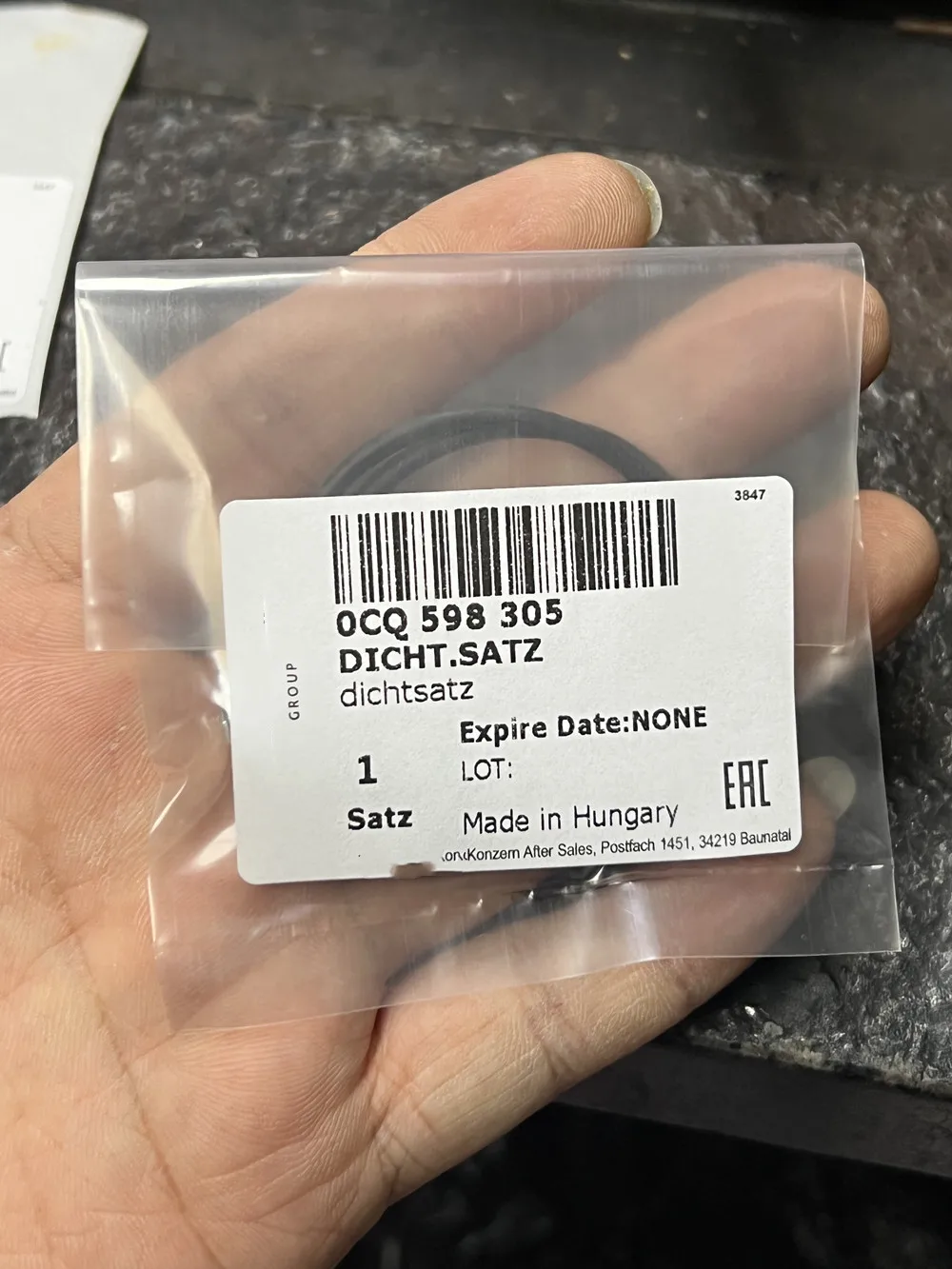 Genuine 0CQ-598-305 For VW AUDI SKODA SEAT Arteon Atlas Cross Sport Caddy New Pump Seal Repair Kit 0CQ598305