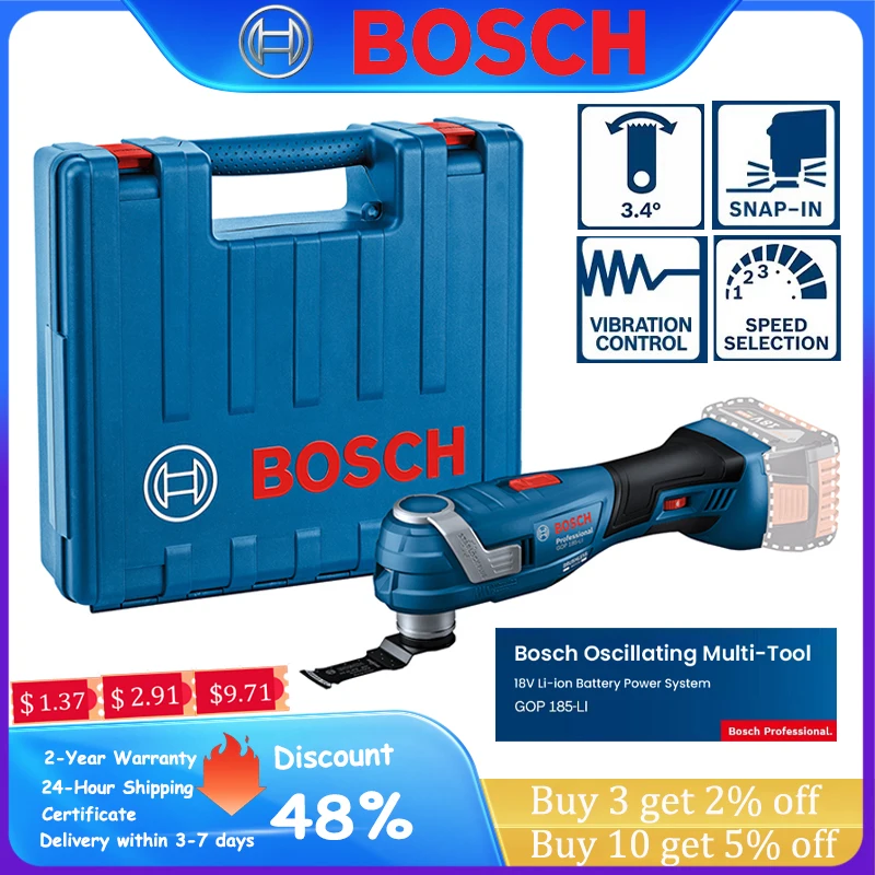 

Bosch GOP 185-Li Cordless Oscillating Multipurpose Tool 20000t/m Brushless Motor Electric Saw Trimmer Shovel Cutting Machine