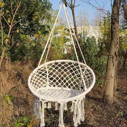 Swing Hanging Chair Indoor Balcony Courtyard Hanging Basket Weave Chair Household Hammock Bird Nest Chair Terrace Baskets