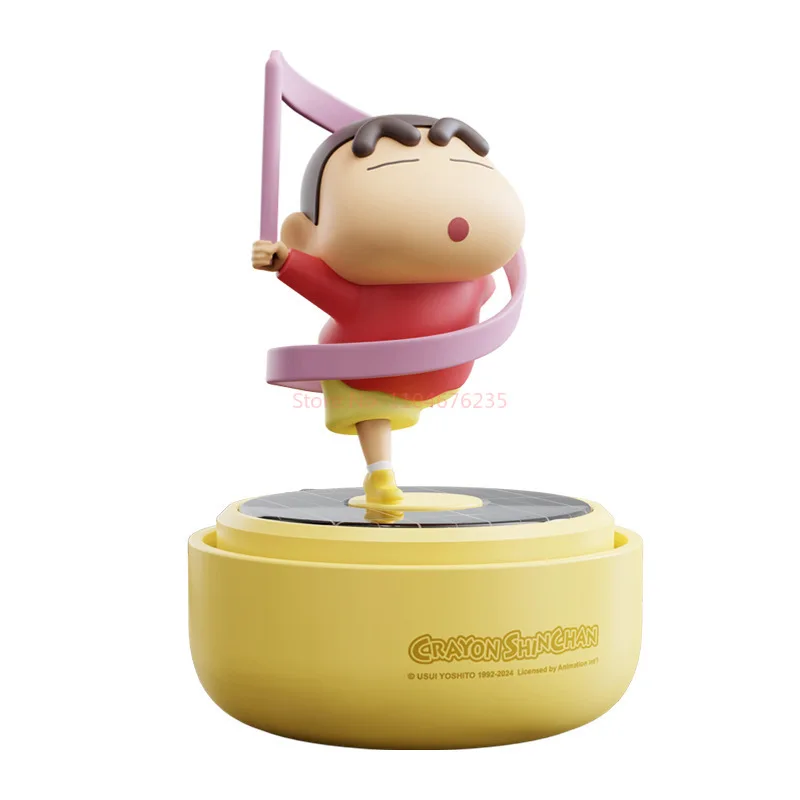 Kawaii Crayon Shin-Chan Cartoon Solar Powered Car Rotating