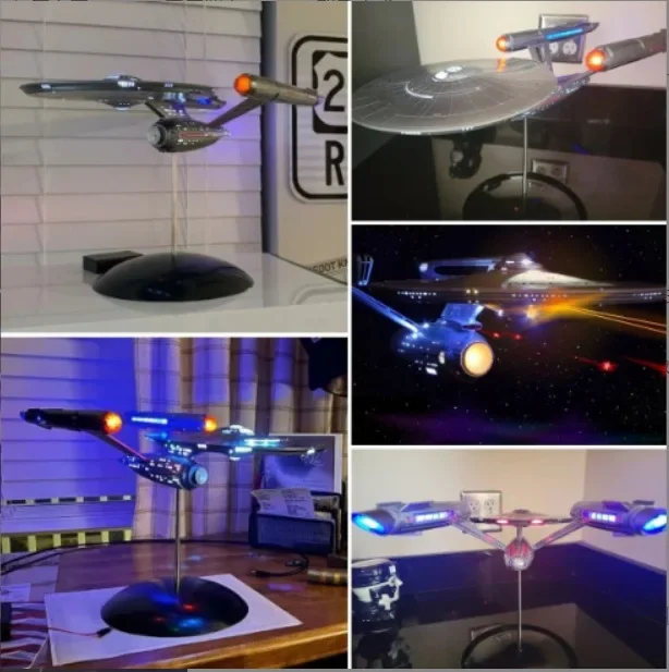 

Metal airplane replica Star Trek 1:1000 model assembly Starship handmade jewelry collector's ornament gift