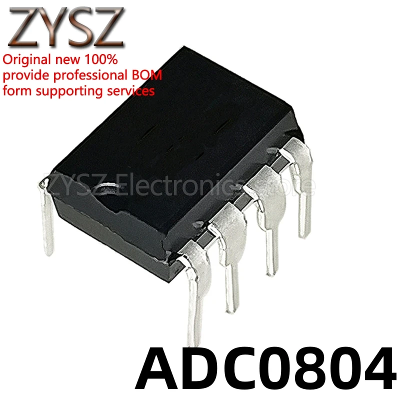 

5PCS ADC0804 ADC0804LCN 8-bit CMOS successive comparison type A/D converter in-line DIP20