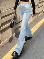 2025 Woman Vintage High Waist Flare Jeans Female Stretchy Bootcut Tight Denim Pants Women Bell Bottoms Casual Slim Fit Trousers - Image 3