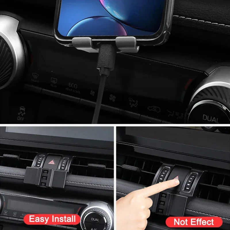 Mobile phone holder Phone holder Gravity Car Phone Holder Dedicated Air Vent Mount Clip Clamp Mobile Phone Holder for Toyota RAV4 Accessories