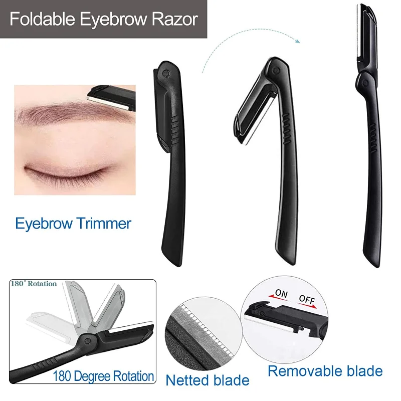 Eyebrow Trimmer Set Eyebrow Trimmer Eyebrow Razor Set Eyebrow Razor Eyebrow Scissors Eyebrow Trimmer Blade Eyebrow Tweezers Set Tweezers Set Eyebrow Razor Trimmer Kit Grooming Comb Tweezers Scissors Brush Beauty Tools for Women and Men
