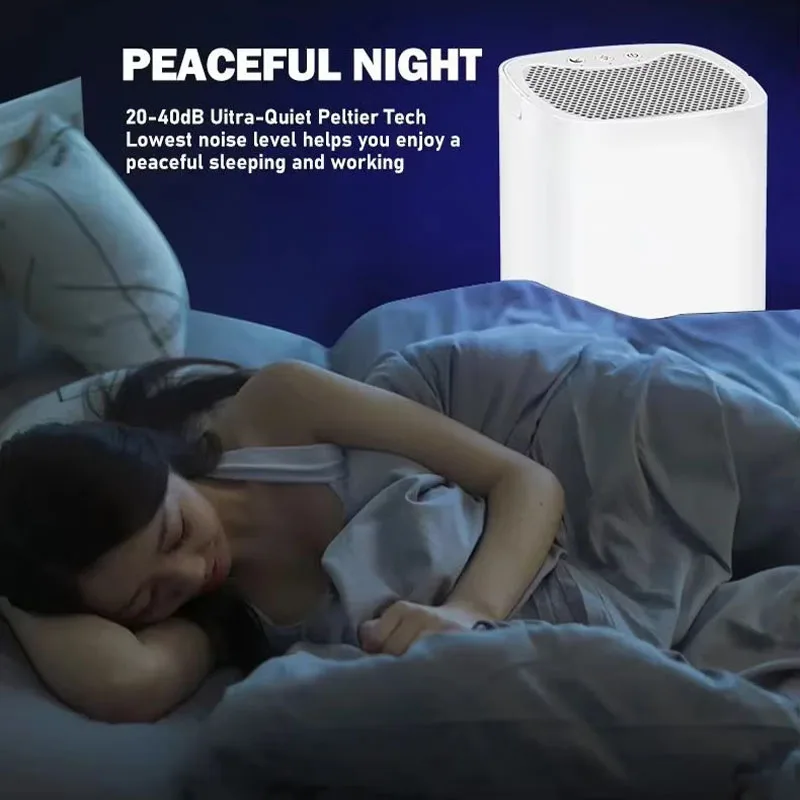 مجفف مزيل الرطوبة الهوائي الصامت يمتص الرطوبة، قاب...