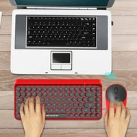 2.4G Wireless Keyboard Mouse Combo Retro Punk DOT Round Keycap Keyboard Ergonomic Design for Home Office For Laptops Desktops - Image 6