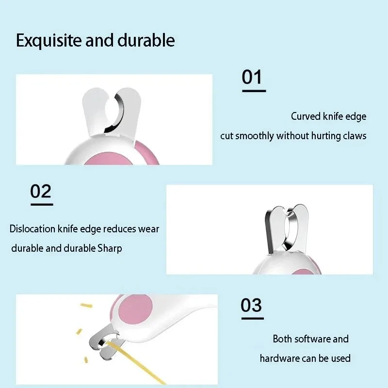 LED Light Pet Nail Clipper With Safety Lock
