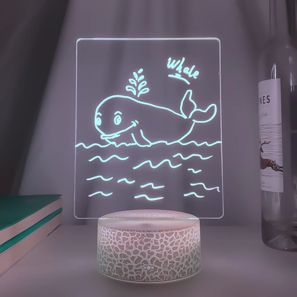 dinosaur night light Dropshipping Note Board Creative Led Night Light USB Message Holiday With Pen Gift For Children Girlfriend Decoration Night LampFeatures: decorative night lights