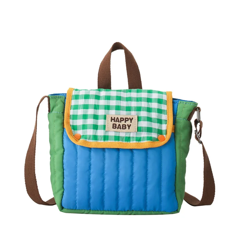 Korean Kids Backpack Bag Autumn Winter Baby School Bags Travel Plaid