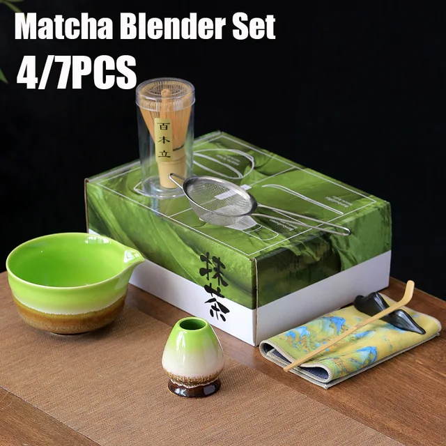 Caja de regalo japonesa de 7 Uds., 4 Uds., juego de accesorios de té matcha 1