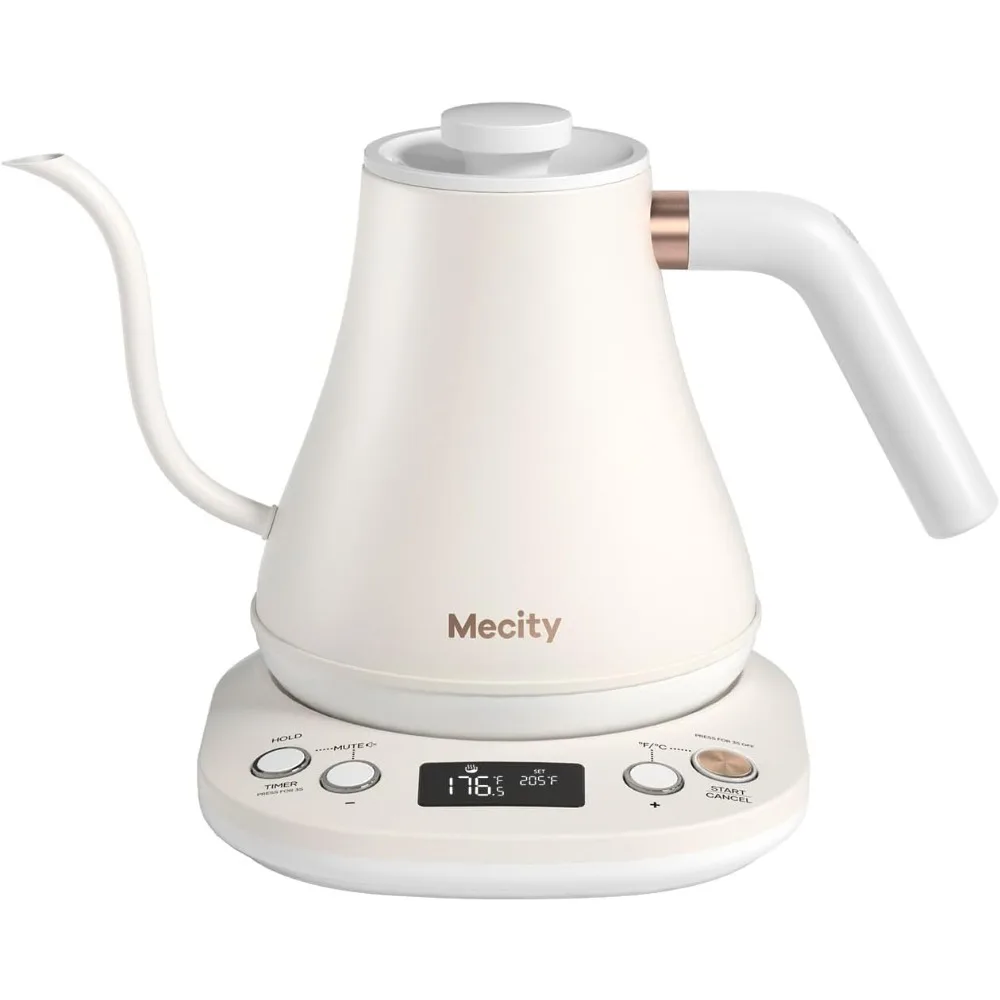 Electric Gooseneck Kettle With LCD Display Automatic Shut Off Coffee Kettle  Temperature Control 1200 Watt,0.8L electric kettle