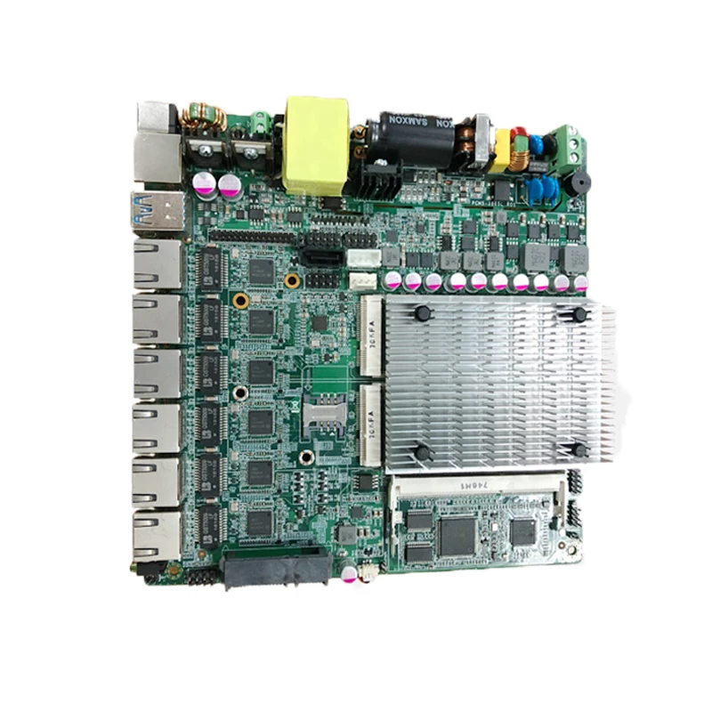 

6*LAN RJ45 Gigabit Ethernet industrial motherboard 3865U CPU option intel Core 7500U for Soft route & Visual control motherboard