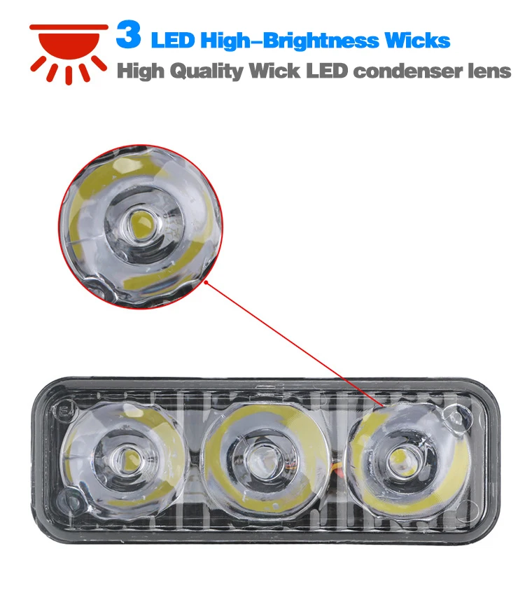  ȭƮ  ڵ DRL ְ , Ȱ , ڵ ְ , ڵ ׼, 12V, 6000K, 6LED, 2 