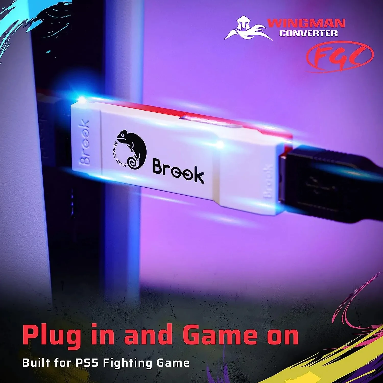 Brook wingmanアーケードジョイスティックコンバーター、ps5