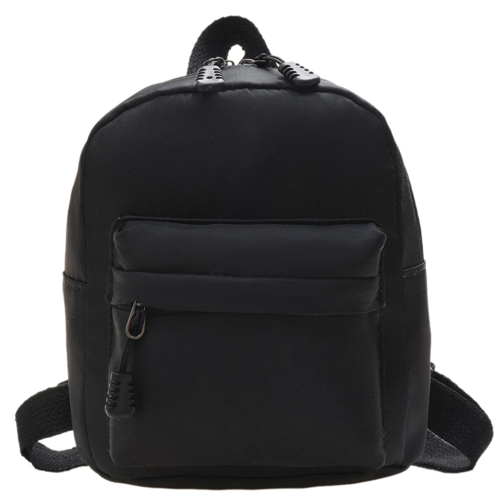 Casual Nylon Women Mini Backpack Solid Color Small School Bags for Students Shoulder Handbags Female Traveling Top-hondle Bags