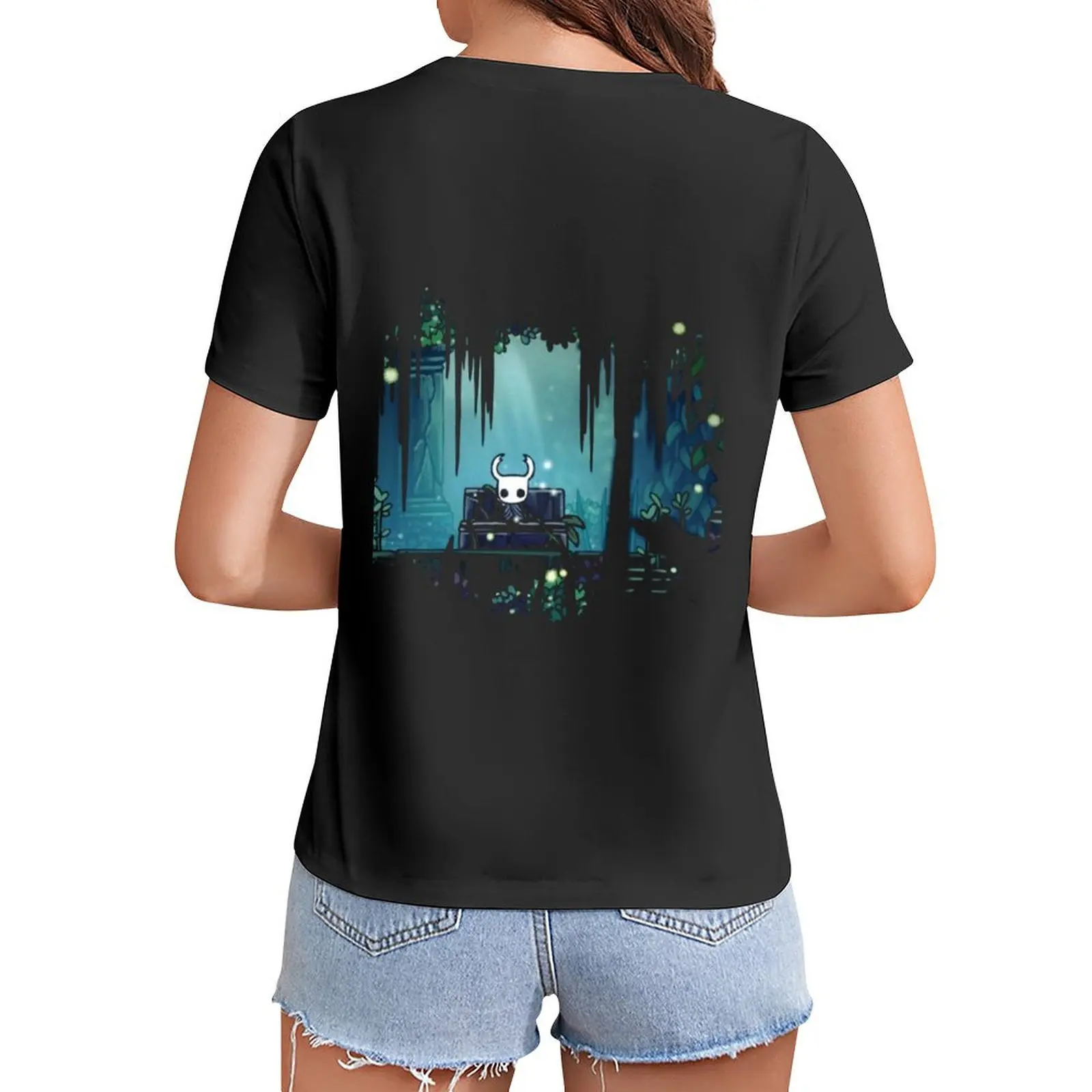 

hollow green T-Shirt lady clothes vintage customizeds cute clothes korean Women's clothes
