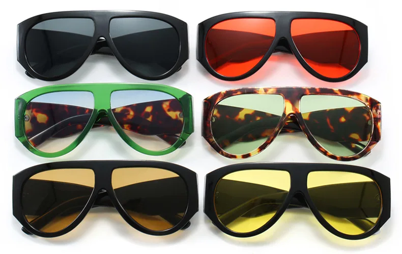 BOYSEEN Youthful Vitality Toad Mirror Fashion Sunshade Trend Großer Rahmen Sonnenbrille Make-up UV400 – Detail 5