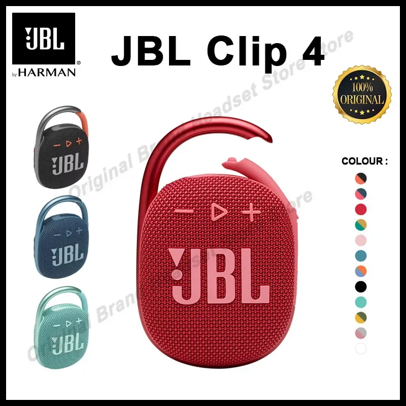 Беспроводная Bluetooth-Колонка JBL Clip 4, портативная, водонепроницаемая, IP67, внешняя стандартная Колонка JBL