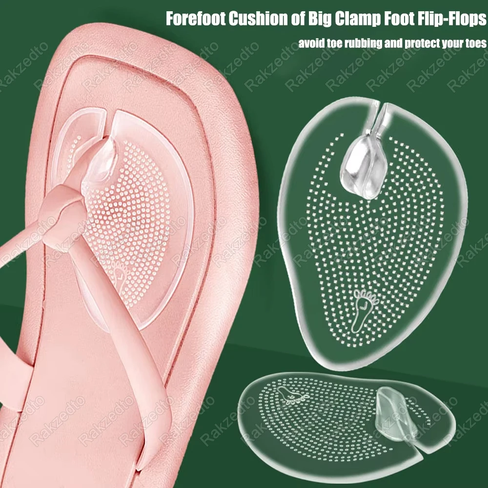 Silicone Pads shoe insoles forefoot pads toe pads for Shoes Women Men Forefoot Insert Foot Toe Pads for High Heels Sandals Flip Flops Slippers Non-slip Gel Insoles