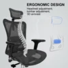 SIHOO M57 Ergonomic Office Chair with 3 Way Armrests Lumbar Support and Adjustable Headrest ，Gaming chair，Tilt Function 4