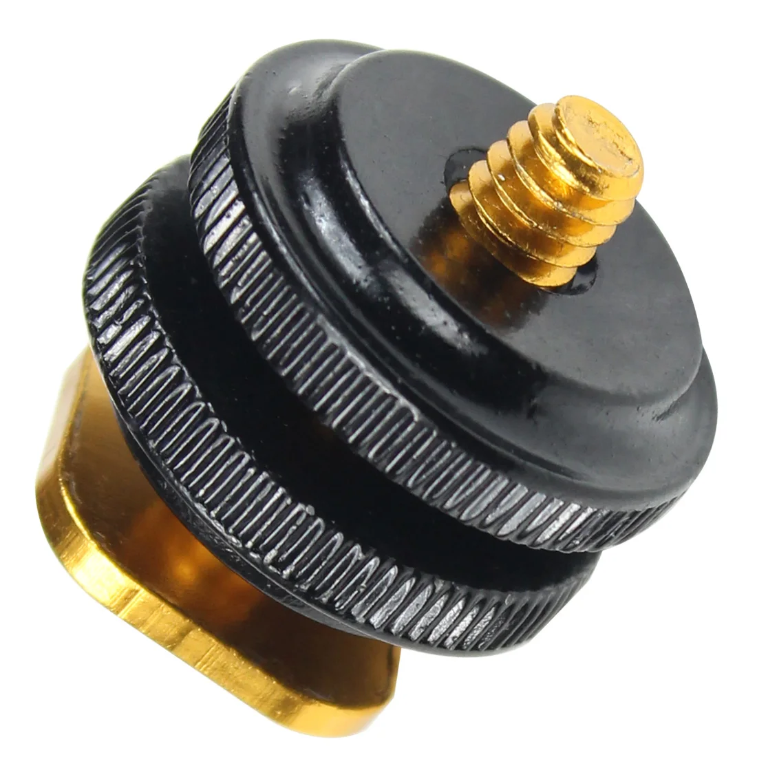 Tripod Mount Hot Shoe Adapter 1/4 3/8 inch Screw Single Nut Double Layer to Flas
